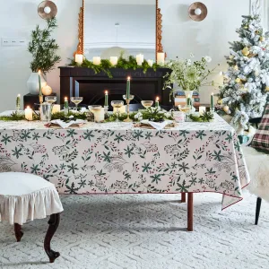 Everly Custom Size Holly Print Tablecloth