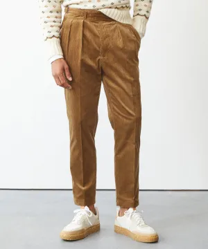 Italian Corduroy Gurkha Trouser in Khaki