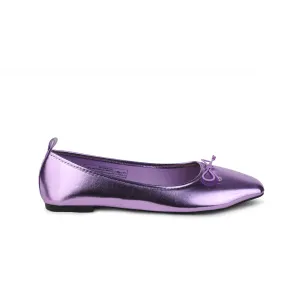 LILAC SHINNING METALLIC BALLERINA SHOE